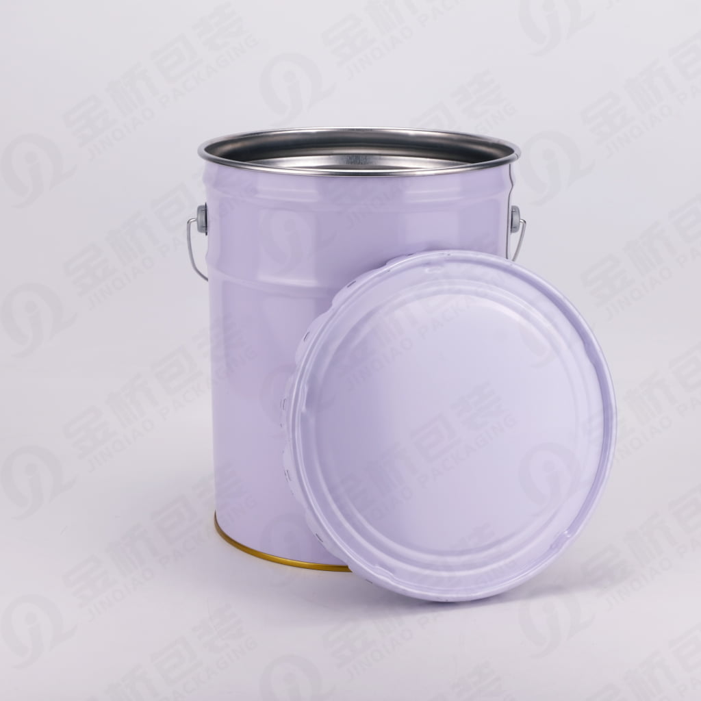UN-Certified 5 Gallon Metal Bucket for Chemicals Tinplate Pail with Secure Flower Lid