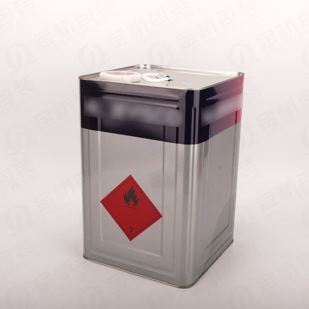 18L Square Pail with Finger Press Lid | Space-Efficient & Secure Industrial Container