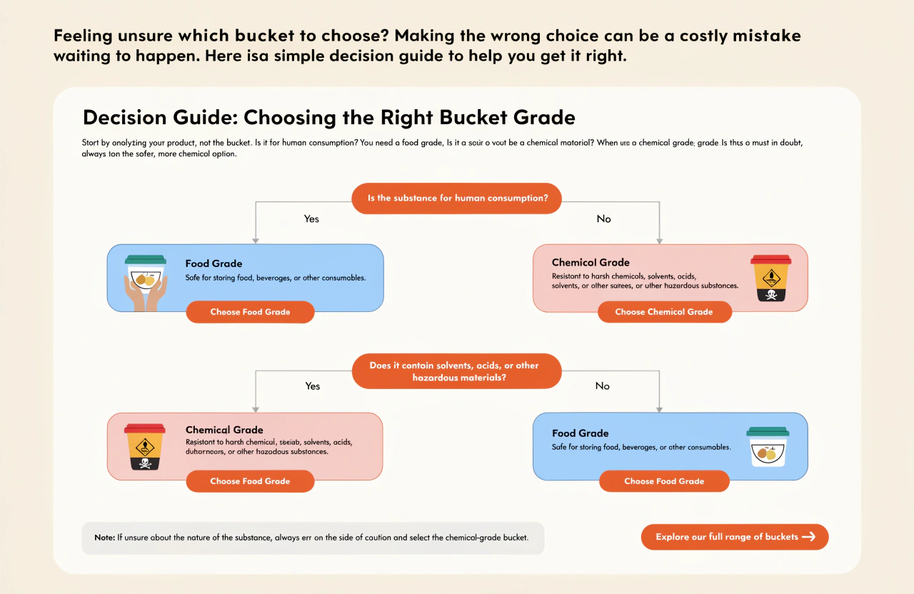 A flowchart for choosing the right bucket grade