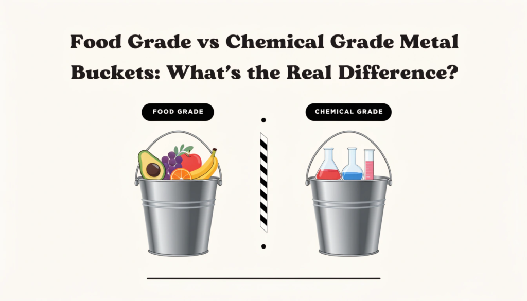 Food Grade vs Chemical Grade Metal Buckets: What’s the Real Difference?